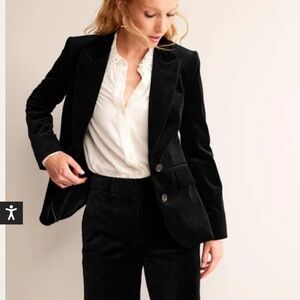 Boden Marylebone black velvet us12